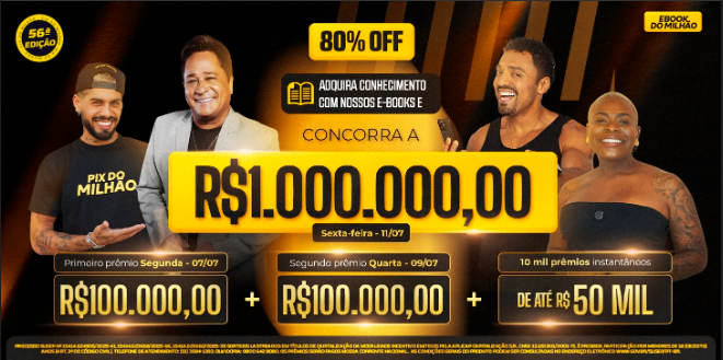 Concorra a R$ 1.000.000 - Pix do Milhão 51ª Edição